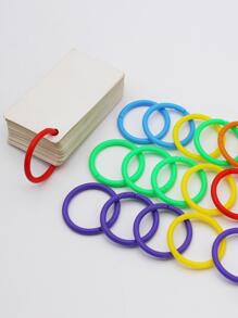 50 件可拆卸按扣活页夹活页笔记本环，返校，学校用品 - 彩色 - 查看 5