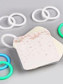 50 件可拆卸按扣活页夹活页笔记本环，返校，学校用品 - 彩色 - 查看 3