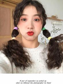 100pcs Random High Elasticity Hair Ties - Multicolor - View 5