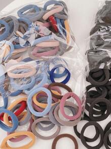 100pcs Random High Elasticity Hair Ties - Multicolor - View 7
