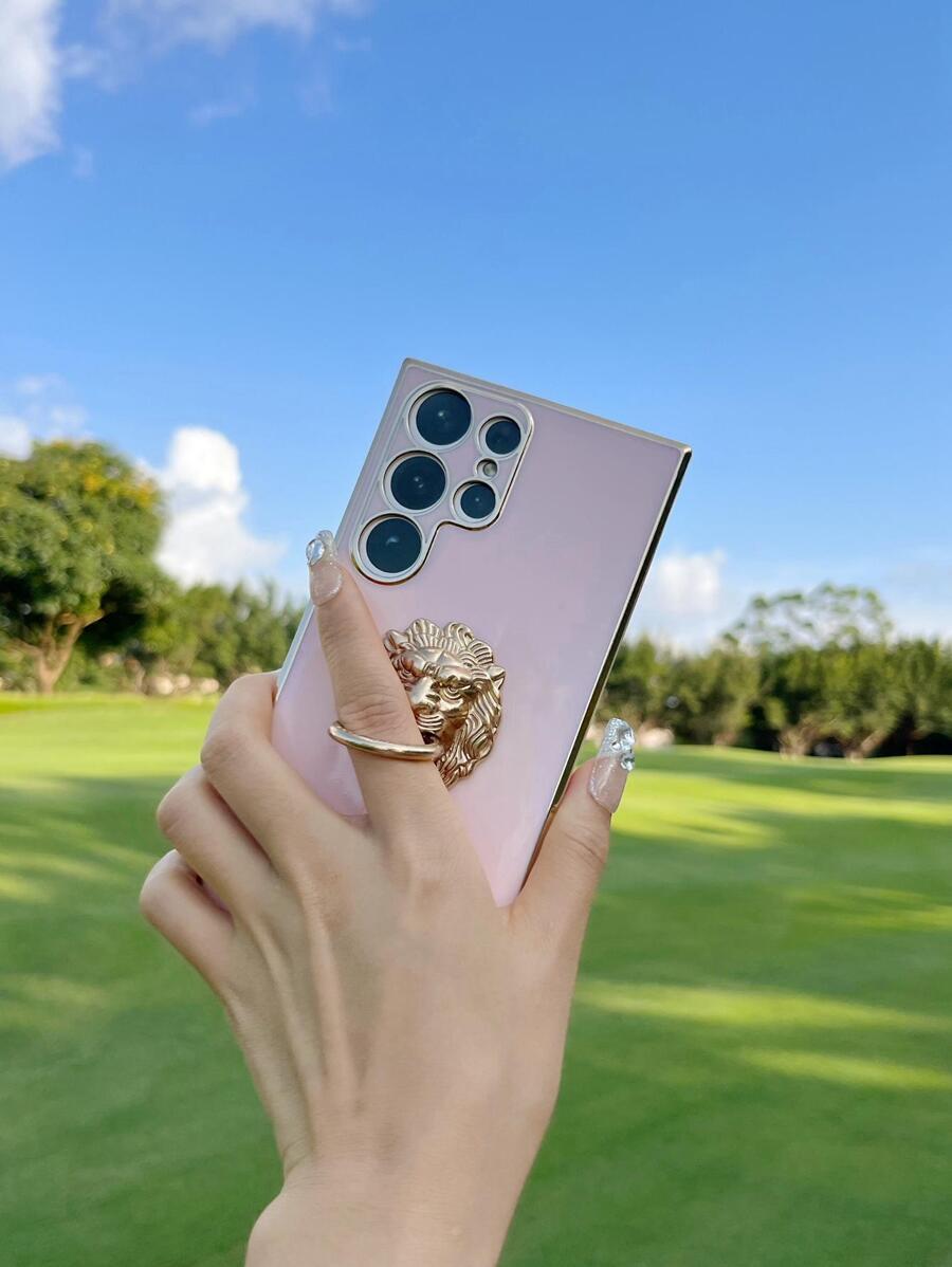 Pink Phone Case With Ring Holder - Pink - View 1