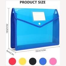 FYY (5 Pack -5 Colors) A5 Plastic File Folders, A5 Envelope Expanding File Wallet Document Organizer with Snap Closure & Label Pocket, A5 Waterproof File Pouch for School Office Work Home Organization - Nhiều màu - Xem 3