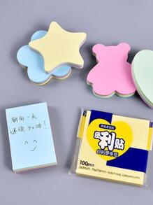 1 cuốn sách/100 tờ Giấy ghi chú sinh viên dễ thương sáng tạo có thể xé được - Màu xanh nhạt - Xem 8