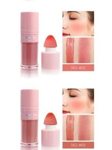 Fit Colors 液體腮紅，1入組高色素液體腮紅持久提亮腮紅遮光腮紅輪廓節日舞台化妝腮紅 - 02 Sunshine Girl - 查看 7