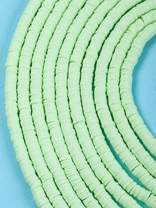 10股線的關於350的聚合物粘土首飾配件適合女士DIY珠寶製作 - 淡綠 - 查看 4