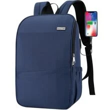 MAXTOP Laptop Backpack Bookbag Backpack with USB Charging Port Anti-Theft[Water Resistant] Work College Business Travel Computer Backpack for Men Women Fits up to 17" Notebook - Màu xanh hải quân - Xem 1