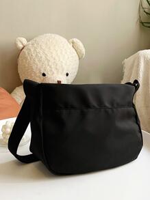 Minimalist Hobo Bag Medium With Zipper Shoulder Bags for Women, Large Size Shoulder Bag Hobo Crossbody Handbag Casual Tote, Stylish Tote Handbag Fashion Crossbody Bag College Travel Backpack Teacher Appreciation Gifts - Black - View 6