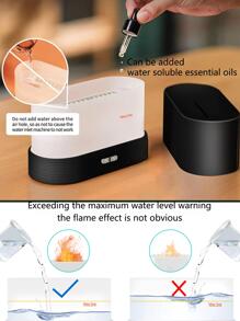 REUP 1pc ABS Portable Colorful Night Light Humidifier Car Aroma Diffuser - Black - View 7