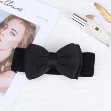 Cute 1pc Women Bow Decor Fashionable Belt For Dress Decoration Halloween Valentine's Day Summer, School Fall, Autumn, Halloween - Black - View 11