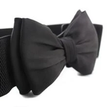 Cute 1pc Women Bow Decor Fashionable Belt For Dress Decoration Halloween Valentine's Day Summer, School Fall, Autumn, Halloween - Black - View 9