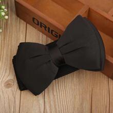 Cute 1pc Women Bow Decor Fashionable Belt For Dress Decoration Halloween Valentine's Day Summer, School Fall, Autumn, Halloween - Black - View 4