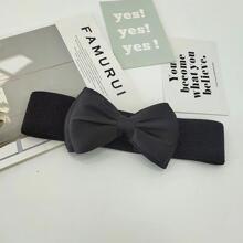 Cute 1pc Women Bow Decor Fashionable Belt For Dress Decoration Halloween Valentine's Day Summer, School Fall, Autumn, Halloween - Black - View 7