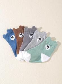 5pairs Baby Cartoon Graphic Socks For Daily Life - Multicolor - View 3