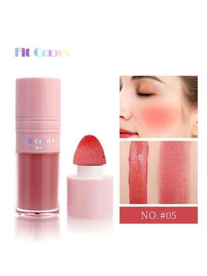 Fit Colors 液體腮紅，1入組高色素液體腮紅持久提亮腮紅遮光腮紅輪廓節日舞台化妝腮紅