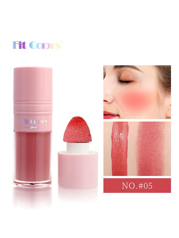 Fit Colors Liquid Blush,1Pc Highly Pigmented Liquid Blush Long-Wearing Brightening Blush Shading Blusher Contouring Festival Stage Makeup Blush