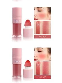 Fit Colors 液體腮紅，1入組高色素液體腮紅持久提亮腮紅遮光腮紅輪廓節日舞台化妝腮紅 - 05 Rose - 查看 10