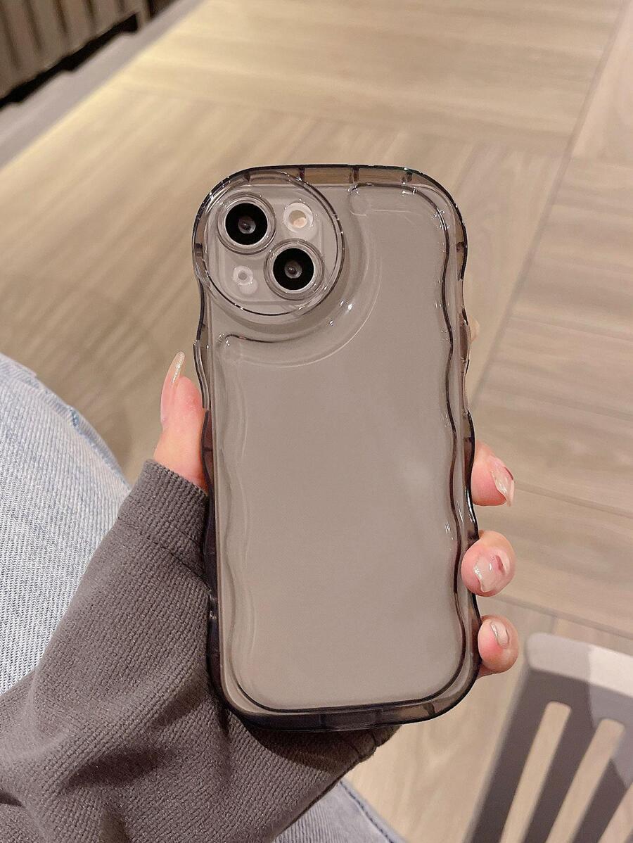 Simple Apple Design Transparent Bubble Soft Phone Case For IPhone 16