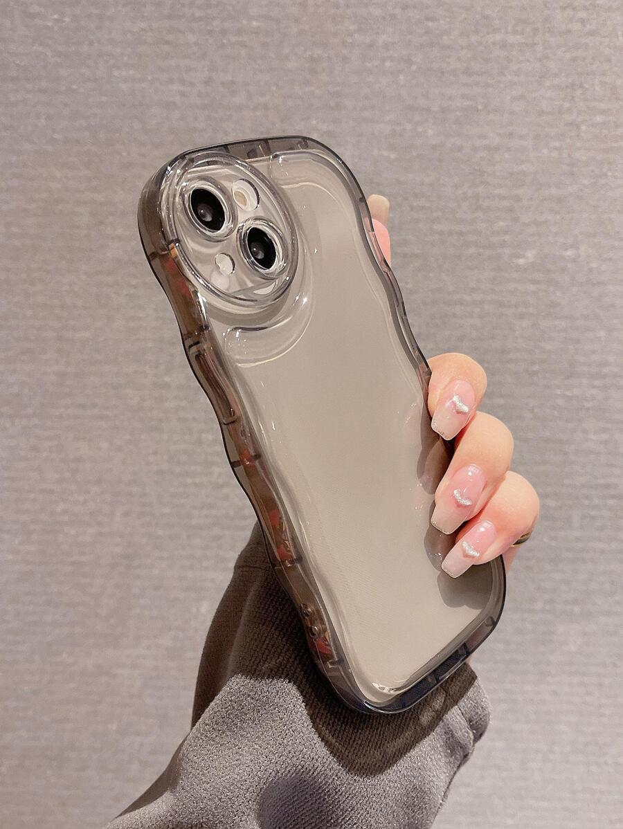 Simple Apple Design Transparent Bubble Soft Phone Case For IPhone 16