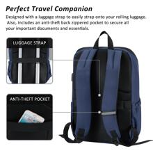 MAXTOP Laptop Backpack Bookbag Backpack with USB Charging Port Anti-Theft[Water Resistant] Work College Business Travel Computer Backpack for Men Women Fits up to 17" Notebook - Màu xanh hải quân - Xem 6