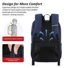 MAXTOP Laptop Backpack Bookbag Backpack with USB Charging Port Anti-Theft[Water Resistant] Work College Business Travel Computer Backpack for Men Women Fits up to 17" Notebook - Màu xanh hải quân - Xem 5