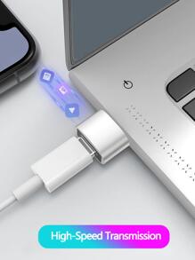 1入組便攜式USB3.0至Type-C3.1數據線轉換頭 - 銀色 - 查看 3