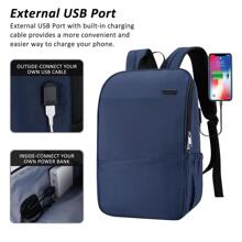 MAXTOP Laptop Backpack Bookbag Backpack with USB Charging Port Anti-Theft[Water Resistant] Work College Business Travel Computer Backpack for Men Women Fits up to 17" Notebook - Màu xanh hải quân - Xem 3