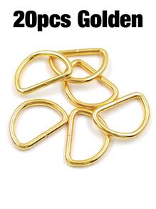 20入組金色顏色D型環扣飾