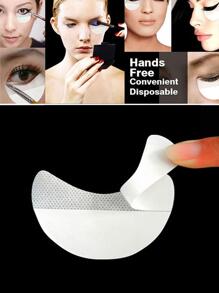 一次性无纺布眼影化妆贴纸隔离纸贴片，化妆工具，彩妆，便宜，房间装饰，梳妆台，旅行，卧室，化妆配件，便宜，圣诞礼物，化妆，化妆工具，便宜货，礼物，女士礼物，圣诞礼物，赠品，旅行，便宜货，旅行必备 - 白色 - 查看 3