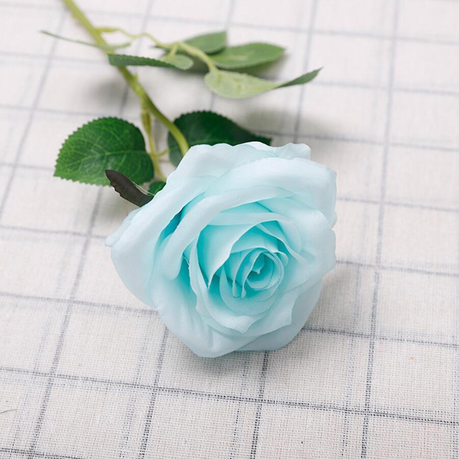 1 hoa hồng nhân tạo - Màu xanh nhạt - Xem 1