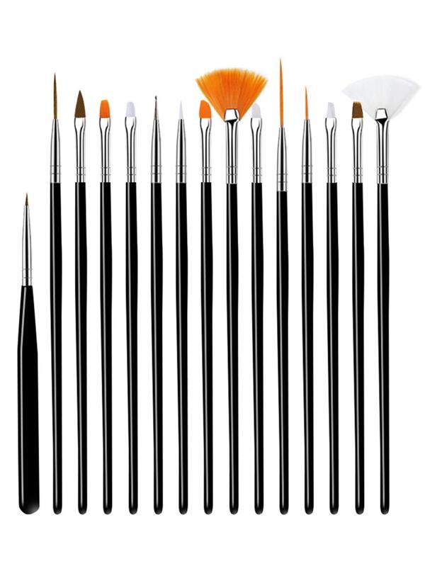 15pcs Nail Art Brushes Set, Nail Art Design Tools Striped Brush
