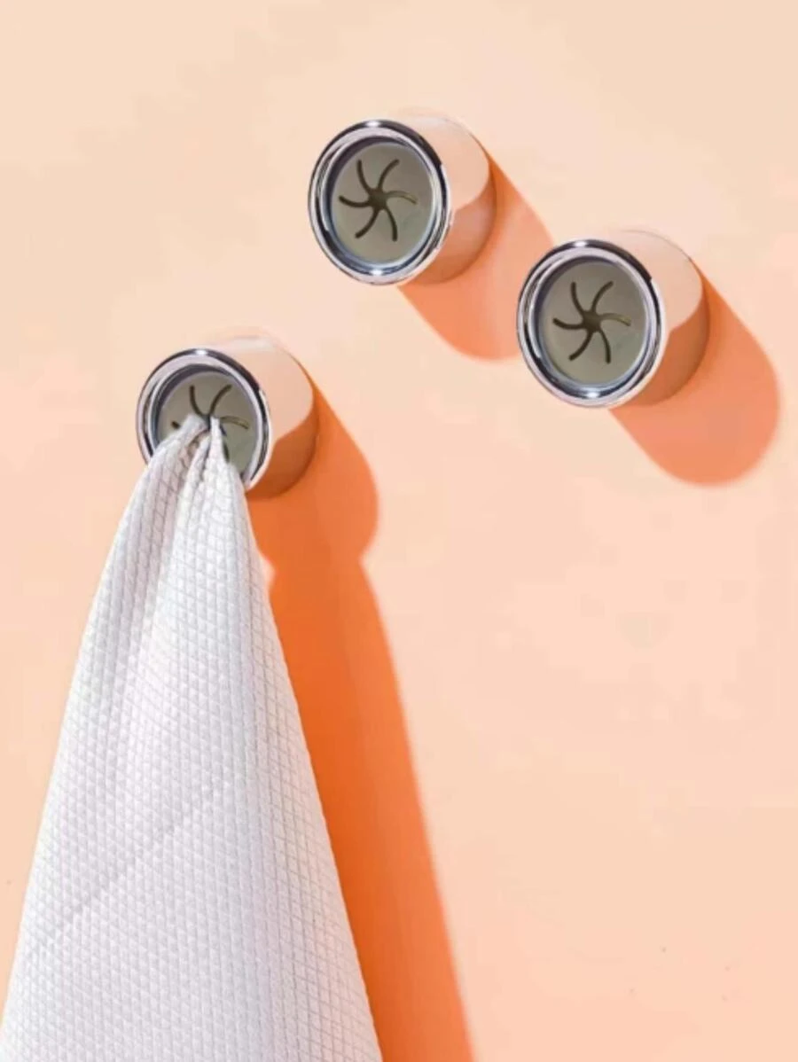 3入組廚房毛巾掛架,自粘式牆面碗墊毛巾掛鉤,圓形壁掛毛巾架適用於浴室、廚房和家庭,牆壁、櫥櫃、車庫,不需要鑽孔