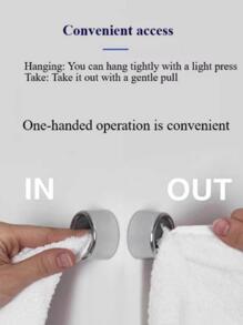 3入組廚房毛巾掛架,自粘式牆面碗墊毛巾掛鉤,圓形壁掛毛巾架適用於浴室、廚房和家庭,牆壁、櫥櫃、車庫,不需要鑽孔