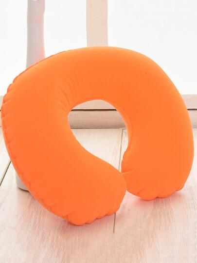 1入組隨機彩色充氣旅行枕,U型頸枕適用於飛機,車,或者其他交通工具