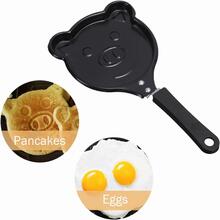 1pc Creative Cartoon Mini Egg Frying Pan Animal Shaped Flat Pan - Black - View 2