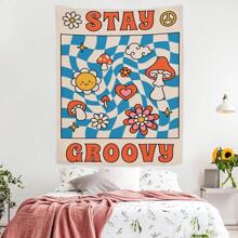 1 tấm thảm in hoa và nấm, cờ cho phòng, trang trí phòng, thảm, nghệ thuật treo tường, đồ dùng trong phòng, cờ cho phòng, trang trí nhà cửa, thảm treo tường - Nhiều màu - Xem 4