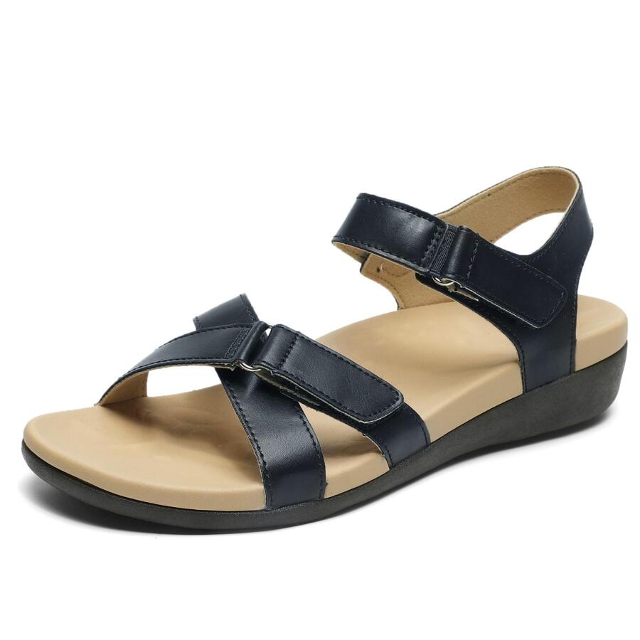 Womens Orthotic Arch Support Back Strap Sandals - Blue - View 1