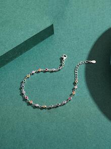 S925 Bạc Nữ Phong Cách Bohemian Chuỗi Vòng Tay Thời Trang Quyến Rũ, Quà Tặng Sinh Nhật - Bạc - Xem 4