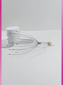 按摩工具，1入组紫色章魚頭章魚按摩器頸部身體自然止痛壓力頭皮工具，頭頸頭皮減壓章魚按摩放鬆 - 紫色 - 查看 3