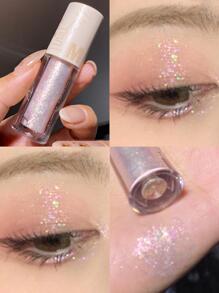 Sweet mint 金屬亮絲液體眼影,珍珠閃耀眼睛提亮眼影持久自然防水眼妝棒 - 藕粉色 - 查看 2