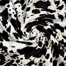 1 chiếc chăn họa tiết bò, chăn nhẹ ấm áp cho giường, tất cả các mùa - Đen và trắng - Xem 5