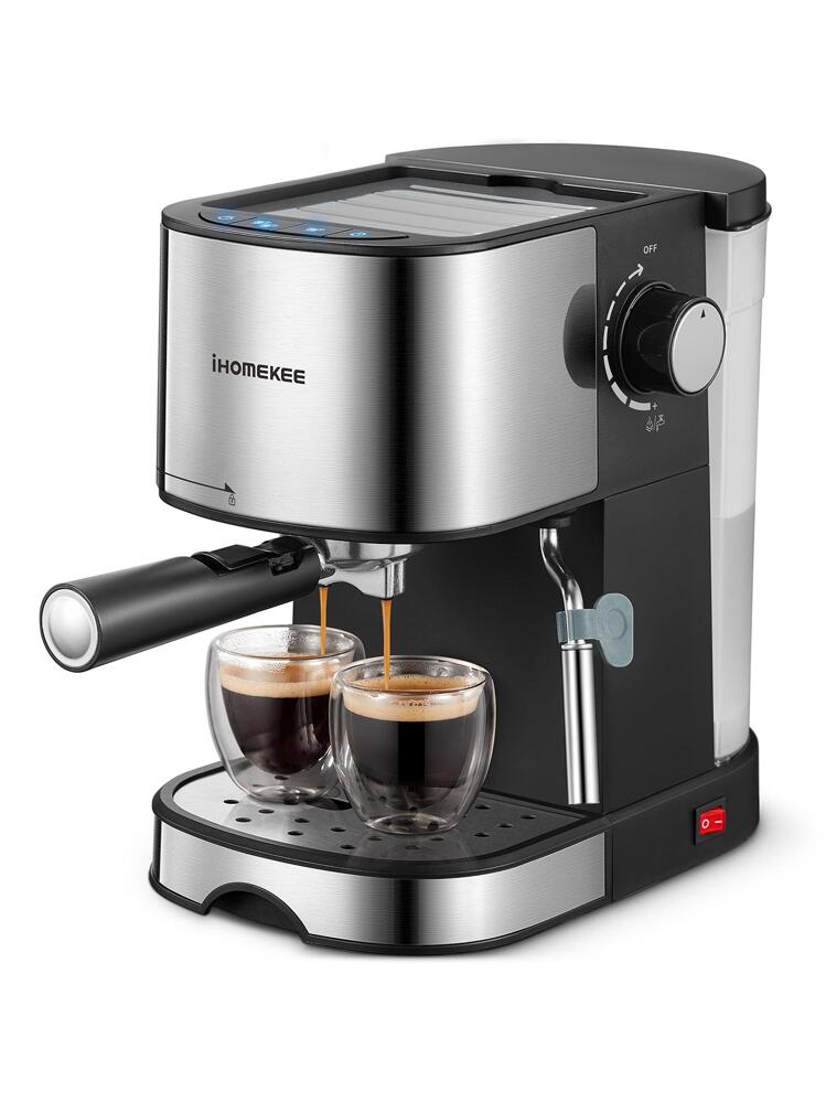 Ihomekee Espresso Machine 15 Bar Pump Pressure, Espresso And