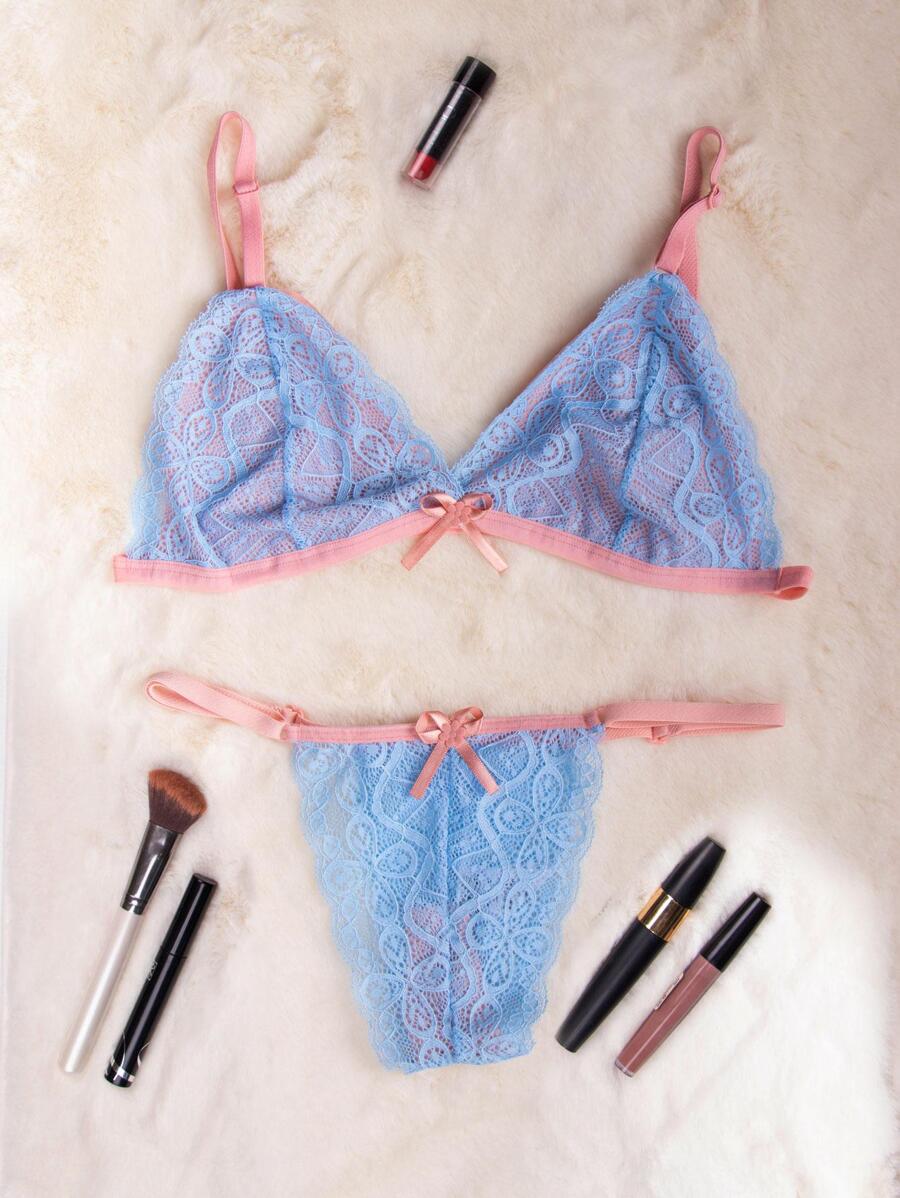 Women Sexy Lingerie - Baby Blue - View 1