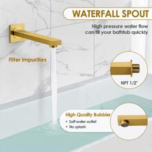 EVERSTEIN 10 Inch Wall-mounted Square Rain Shower Head Pressure Balance Valve  Tub and Shower Faucet