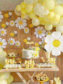 Bộ 53 Ít Hoa Cúc Bóng Vòng Hoa Vòm Bộ Dụng Cụ Màu Vàng Cao Su Trong Suốt Bóng Trẻ Em Trang Trí Tiệc Sinh Nhật Cho Bé - Nhiều màu - Xem 1