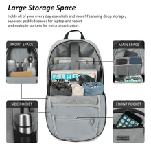 MAXTOP Laptop Backpack Business Computer Backpacks with USB Charging Port College Bookbag Fits Laptop up to 16 inch - 灰色 - 查看 3