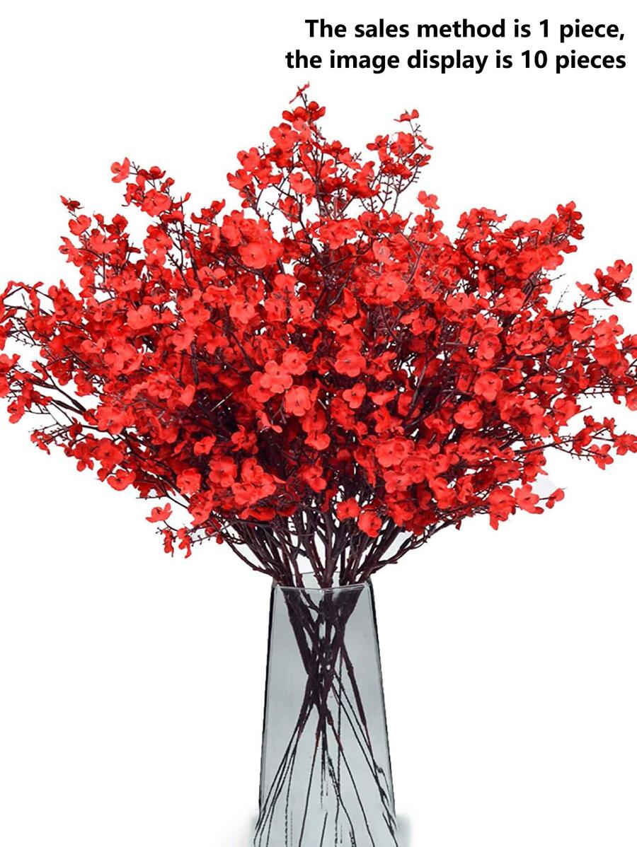 1PC/3PCS/6PCS Artificial Flower Bouquet Babysbreath Wedding Decoration, Fake Plants Room Decor Fall Decor Fake Flowers Garden Autumn Decor Centerpieces Home Vase Decoration, Dining Room, Bedroom, Bathroom Decoration, Valentine's Day, New Year Decoration, Outdoor Garden Flower Arrangement, Shooting Props, Windowsill Flower Arrangement, Valentine Day, Gift,Garden Decor,Outdoor Plant,Gardening,Fake Flowers
