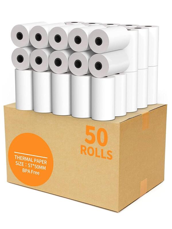 2 1/4" x 50' Thermal Paper Cash Register POS Receipt Paper (50 Rolls)