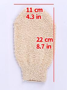 素色去死皮手套 - 米色 - 查看 6