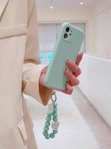 Solid Phone Case With Lanyard,International Version, Not The Domestic Version - Mint Blue - View 4