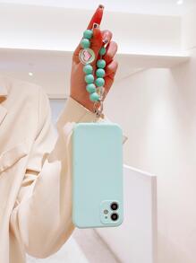 Solid Phone Case With Lanyard,International Version, Not The Domestic Version - Mint Blue - View 5